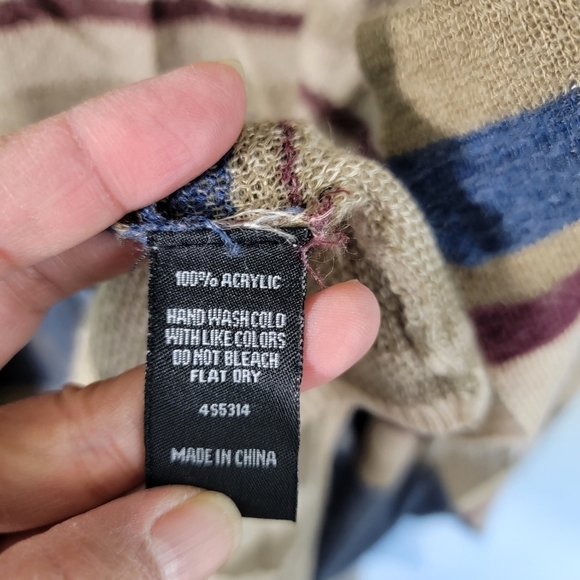 FOREIGN EXCHANGE Women's Southwestern Long Waterfall Hooded Cardigan Sz M Boho - Picture 10 of 12